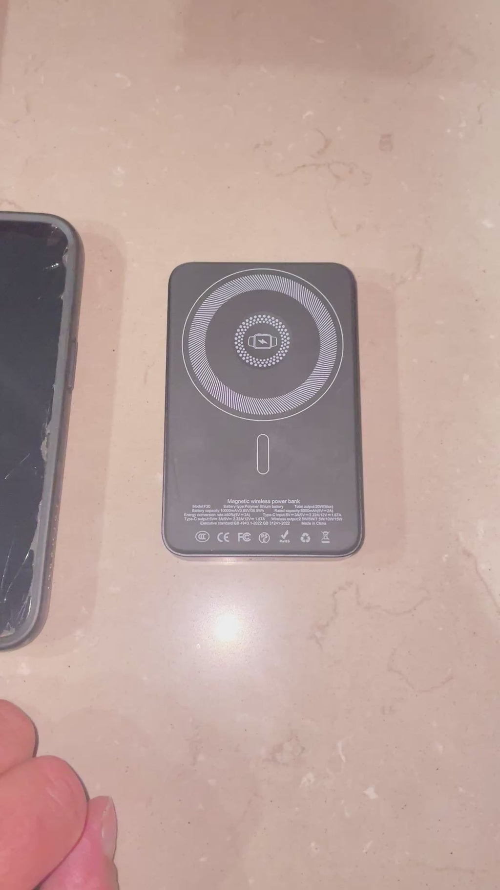 Wireless Phone Charger Battery Bank